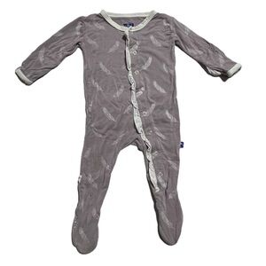 Kickee Pants bamboo feather ruffles footie sleeper 3-6 months